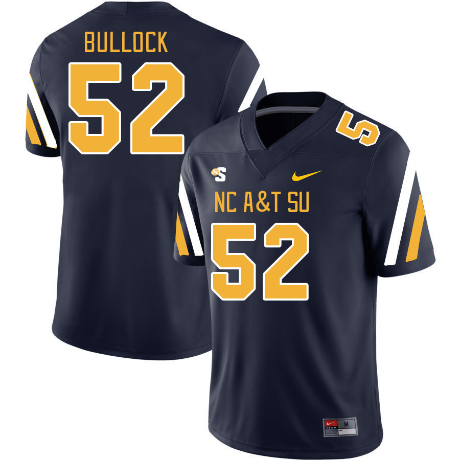 Men-Youth #52 Tyshon Bullock North Carolina A&T Aggies 2023 College Football Jerseys Stitched-Blue